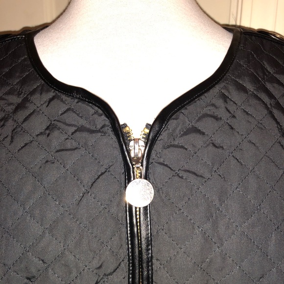 Ashley Stewart Jackets & Blazers - ➕NWOT💙ASHLEY STEWART💙Quilted Faux Leather Trim